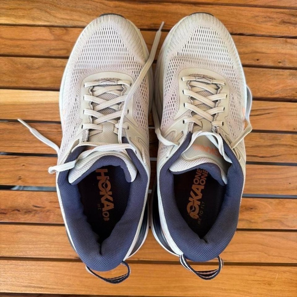 Hoka One One Bondi 7 Lunar Rock Running Walking Shoes Women's 9.5 Sneakers - Picture 2 of 8